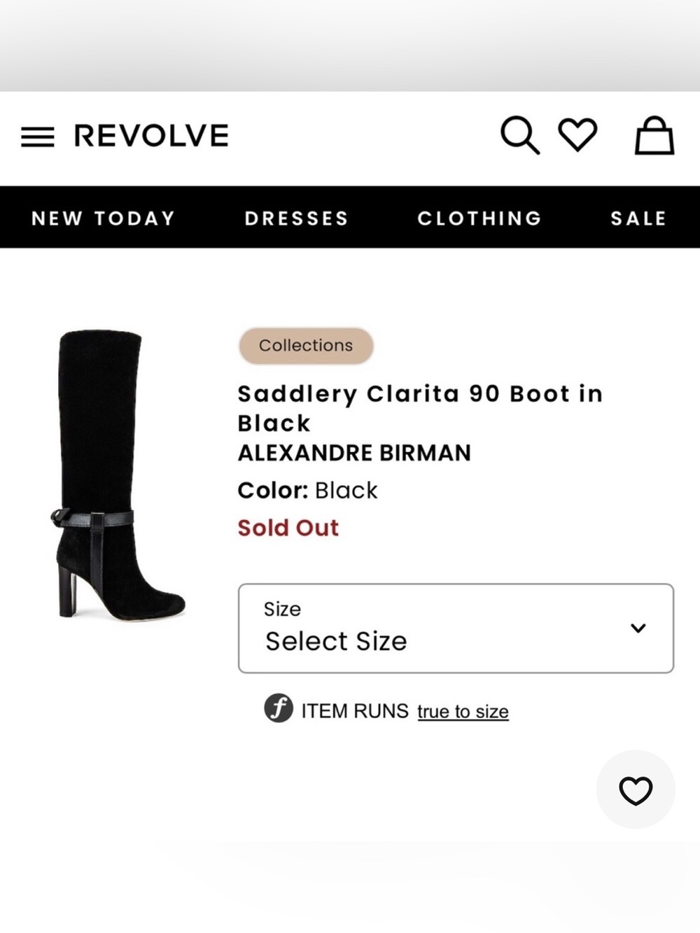 Alexandre Birman Saddlery Clarita 90 Black Suede Tall Boots 38.5